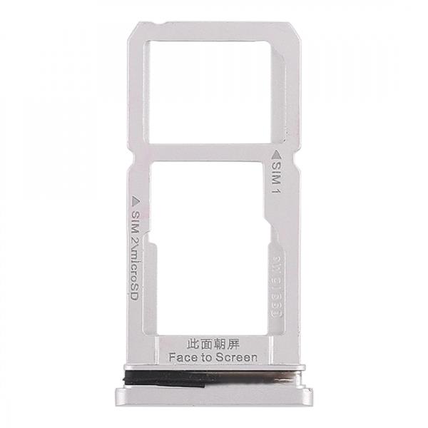 SIM Card Tray + SIM Card Tray / Micro SD Card Tray for OPPO R15(Silver) Oppo Replacement Parts Oppo R15