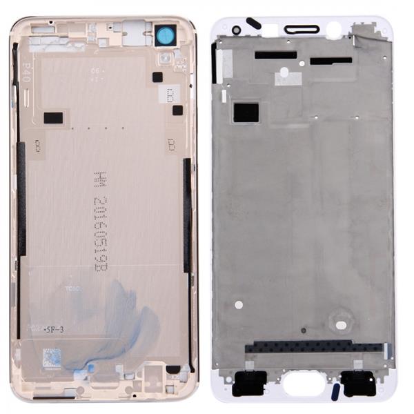 For OPPO R9 / F1 Plus Battery Back Cover + Front Housing LCD Frame Bezel Plate(Gold) Oppo Replacement Parts Oppo R9