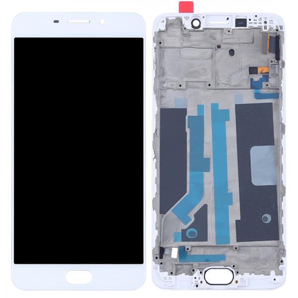 For OPPO R9 LCD Screen (TFT)+ Touch Panel with Frame(White) Oppo Replacement Parts Oppo R9