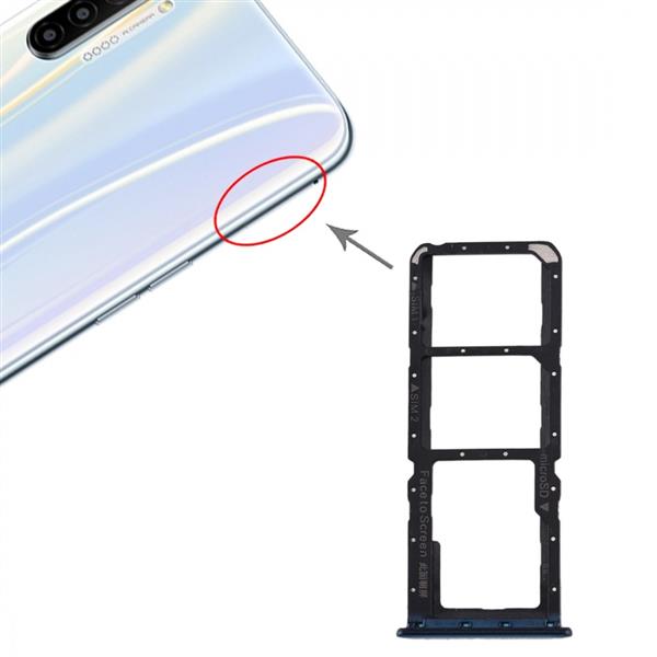 SIM Card Tray + SIM Card Tray + Micro SD Card Tray for Realme X2(Blue) Oppo Replacement Parts Oppo Realme X2