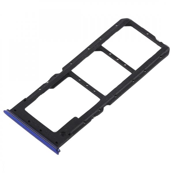 2 x SIM Card Tray + Micro SD Card Tray for OPPO K1(Blue) Oppo Replacement Parts Oppo K1