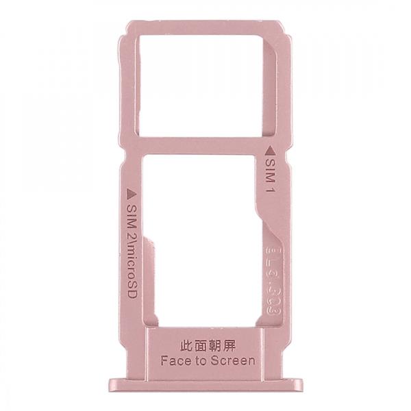SIM Card Tray + SIM Card Tray / Micro SD Card Tray for OPPO R11 Plus(Rose Gold) Oppo Replacement Parts Oppo R11 Plus