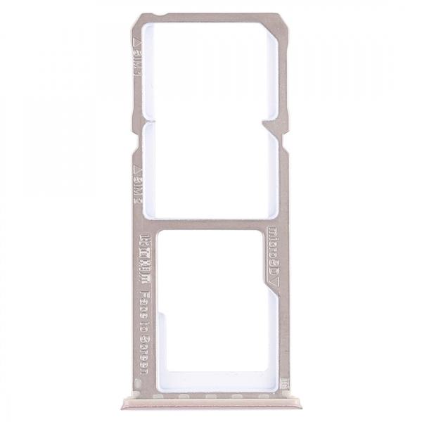 2 x SIM Card Tray + Micro SD Card Tray for OPPO A1(Rose Gold) Oppo Replacement Parts Oppo A1