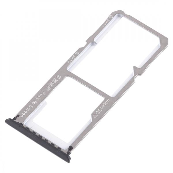 2 x SIM Card Tray + Micro SD Card Tray for OPPO A83(Black) Oppo Replacement Parts Oppo A83