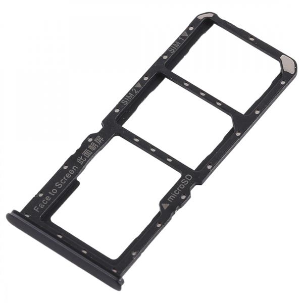 2 x SIM Card Tray + Micro SD Card Tray for OPPO A7x(Black) Oppo Replacement Parts Oppo A7x