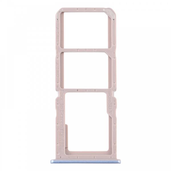 SIM Card Tray + SIM Card Tray + Micro SD Card Tray for OPPO A32 PDVM00 (Blue) Oppo Replacement Parts OPPO A32