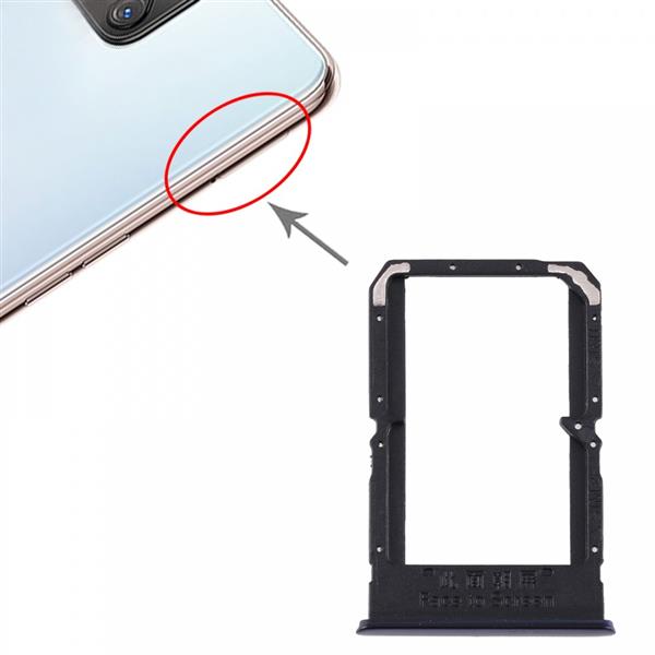 SIM Card Tray + SIM Card Tray for OPPO A92S PDKM00 (Black) Oppo Replacement Parts OPPO A92s