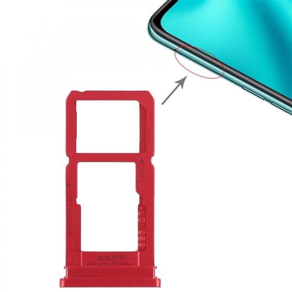 SIM Card Tray + SIM Card Tray / Micro SD Card Tray for OPPO R15(Red) Oppo Replacement Parts Oppo R15