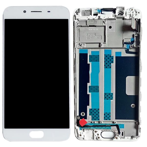 For OPPO R9s LCD Screen (TFT) + Touch Panel with Frame(White) Oppo Replacement Parts Oppo R9s