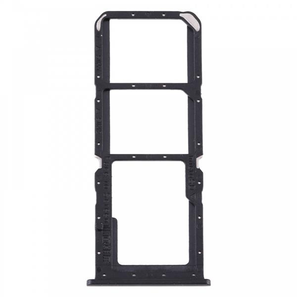 SIM Card Tray + SIM Card Tray + Micro SD Card Tray for OPPO A32 PDVM00 (Black) Oppo Replacement Parts OPPO A32
