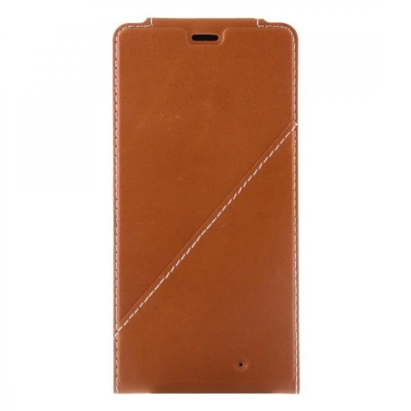 Vertical Flip Genuine Leather Case + QI Wireless Standard Charging Back Cover For Microsoft Lumia 950 XL (Brown) Other Replacement Parts Microsoft Lumia 950 XL