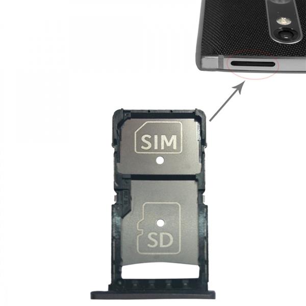 SIM Card Tray + Micro SD Card Tray for Motorola Droid Turbo 2 / XT1585(Grey) Other Replacement Parts Motorola Droid Turbo 2