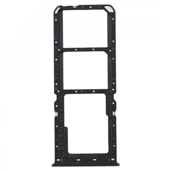 SIM Card Tray + SIM Card Tray + Micro SD Card Tray for OPPO A11(Black) Oppo Replacement Parts Oppo A11