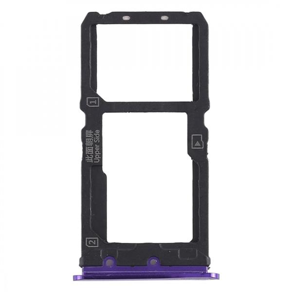 SIM Card Tray + SIM Card Tray / Micro SD Card Tray for Vivo X21 (Purple) Vivo Replacement Parts Vivo X21