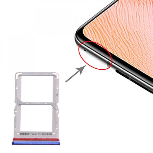 SIM Card Tray + SIM Card Tray for Xiaomi Redmi K30 5G(Blue) Xiaomi Replacement Parts Xiaomi Redmi K30 5G