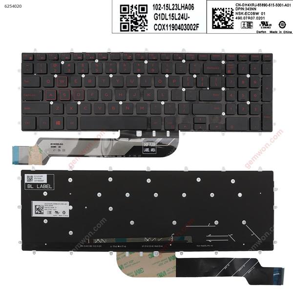 DELL Inspiron Gaming 15-7566  BLACK(Backlit,Red Printing,Win8) US PK131QP2B00 Laptop Keyboard ( )