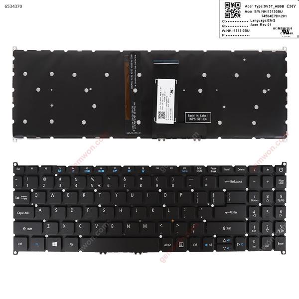 ACER SWIFT SF315-51 /SF315-52/SF315-41 a315-42 a315-42g a315-54 a315-54k BLACK (Backlit Without FRAME,WIN8)  US NKI13130BU 74504E7DK201 Laptop Keyboard (OEM-A)