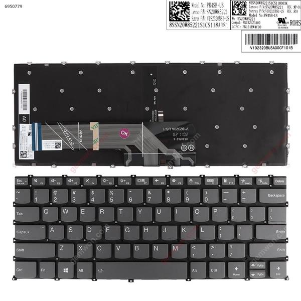Lenovo  ThinkBook 14S  Air 14 2020  Dark Ash ( Line folding) US N/A Laptop Keyboard (OEM-A)