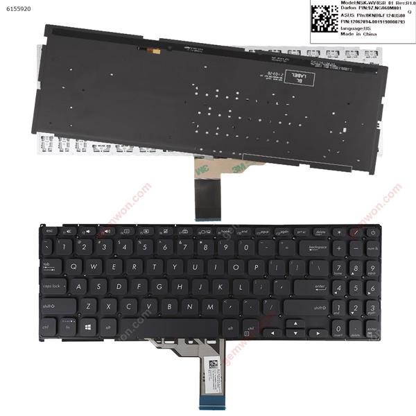 ASUS  Vivobook X512 X512FA X512DA X512UA X512UB BLACK Backlit US NSK-WV0SB KK01 P/N;9Z.NG060M801  0KNB1LF124US00  1206289L0019190000793 Laptop Keyboard (OEM-A)