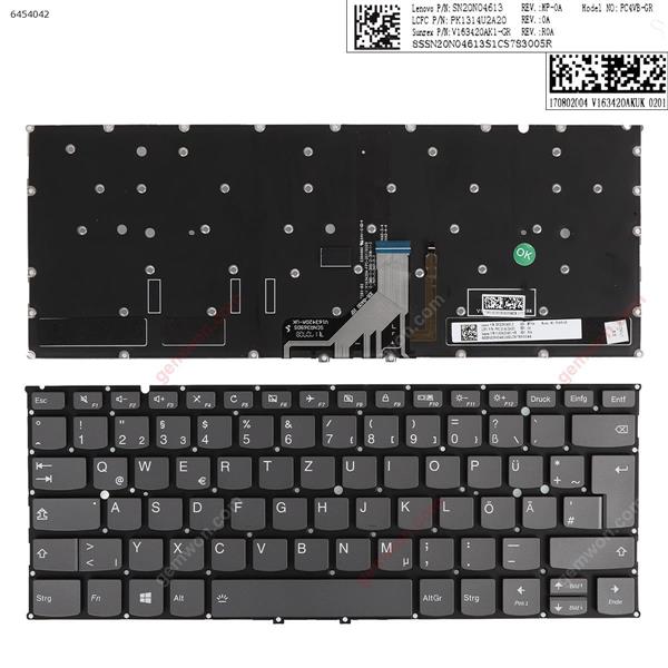 Lenovo Yoga 920-13 920-13IKB Gray (Backlit,Without FRAME,WIN8)  GR PC4VB-GER  9Z.NDUBN.D0G Laptop Keyboard (OEM-A)