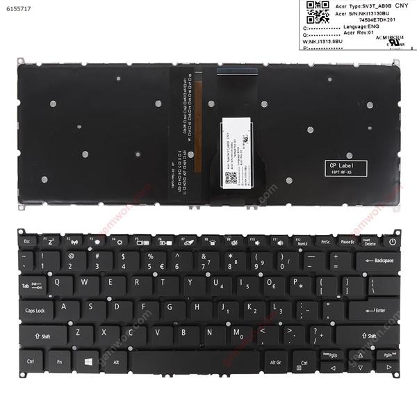ACER Swift 3 SF314-54 SF314-54G SF314-54G-52L8 SF314-56G BLACK Backlit WIN8 US NK.I1313.0BU  S/N;NKI13130BU 74504E7DK201 Laptop Keyboard (OEM-A)