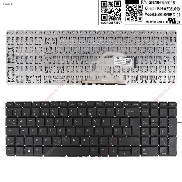 HP Probook 450 G6 455 G6 450R G6 BLACK(without FRAME)win8 UK 2B.ABU07Q100      NBLBU                 911100122820-02 Laptop Keyboard (OEM-A)