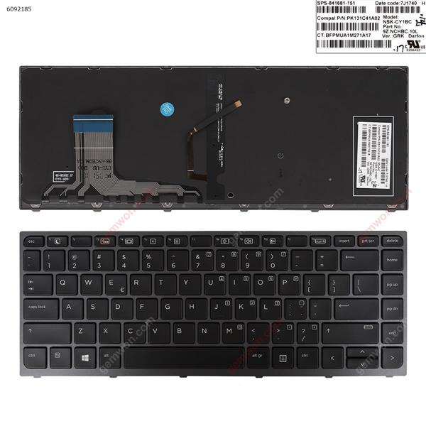 HP  zbook Studio g3  BLACK  ( GRAY  FRAME, Backlit  WIN8) US SG-80910-XUA Laptop Keyboard (A+)