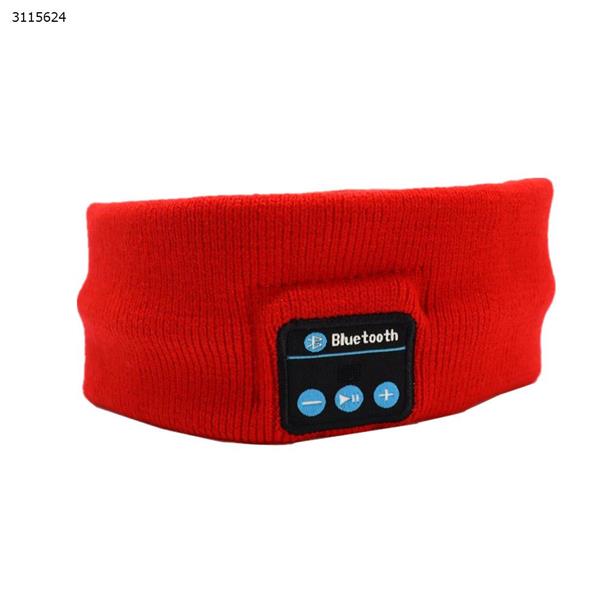 Wireless Bluetooth Headscarf 5.0 Stereo Sports Outdoor Sports Crown Music MP3 Phone Headscarf Yoga Hat Red Smart Wear Red
