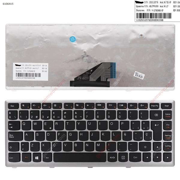 LENOVO U310 SILVER FRAME BLACK SP 25204982 AELZ7P00120 9Z.N7GSQ.E0S Laptop Keyboard (OEM-B)