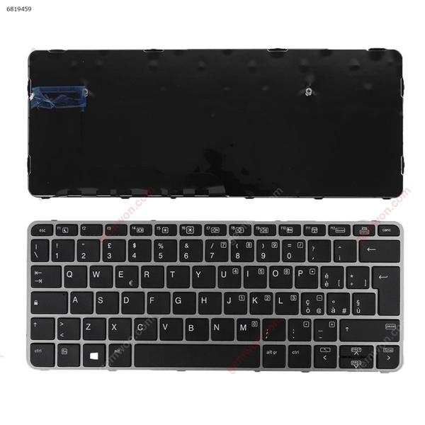 HP EliteBook 820 G3 SILVER FRAME BLACK ( WIN8)  IT N/A Laptop Keyboard (OEM-B)