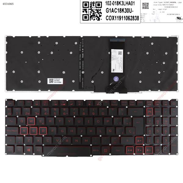 Acer Nitro-4 an515-54 an515-43 an517-51 an715-51 BLACK ， red Printing WIN8,without FRAMEwithout Foil)  SP NK115130NY  91604E27K201  PK132K11A20 Laptop Keyboard (OEM-B)