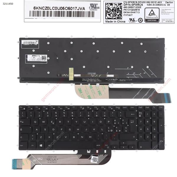 DELL Inspiron Gaming 15-7566 BLACK(Backlit,Win8)  IT N/A Laptop Keyboard (OEM-B)