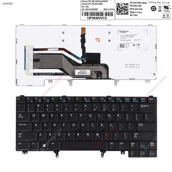 DELL Latitude E6420 E5420 E6220 E6320 E6430 BLACK(With Point stick,BLUE Printing,Backlit) US V118925AS5 Laptop Keyboard (A+)