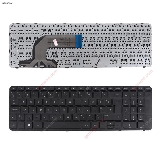 HP 350 G1 355 G2  ( BLACK FRAME BLACK ,Small FRAME， Win8) UK N/A Laptop Keyboard (OEM-B)