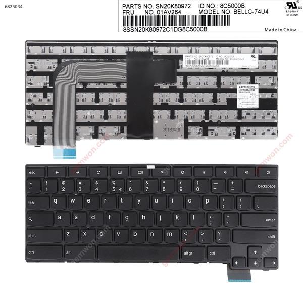 Lenovo Thinkpad 13 Chromebook Type20GM 20GL BLACK US BELLC-74U4 8SSN20K80972C1DG8C50007 Laptop Keyboard (Original)
