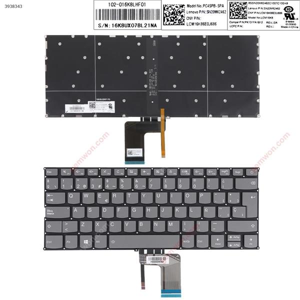 Lenovo IdeaPad 720s-14ikb 720s-14ikb GRAY (Backlit,Without FRAME,WIN8)  SP N/A Laptop Keyboard (OEM-B)