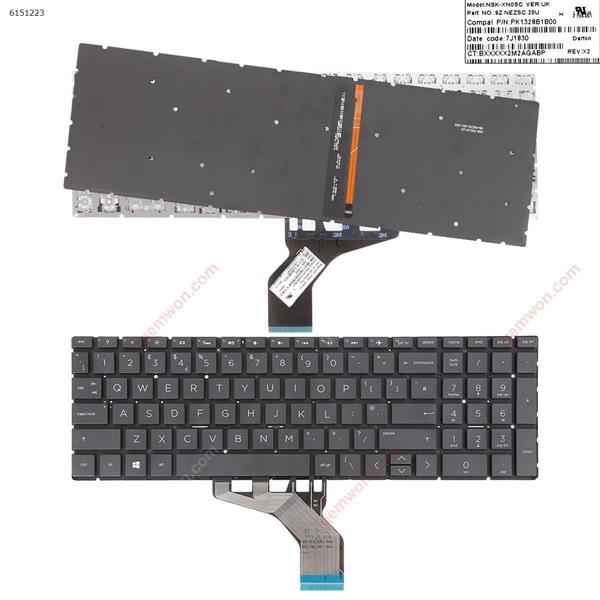 HP Pavilion 15-DA 250 255 G7 Gen7 BLACK (With Backlit Board ，Small Enter WIN8) UK NSK-XN0SC PK1328B1B00 Laptop Keyboard ()