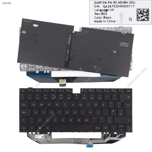 HUAWEI MACH W19 W29 BLACK (Without FRAME，Backlit,Win8)  UK 9Z.NEXBH.00U QA26757045000342 Laptop Keyboard (Original)