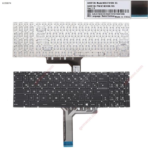 MSI GT72 GS60 GS70 WS60 GE72 GE62 BLACK (Without FRAME,WIN8) GR NSK-FB1BN 0G 9Z.NEKBN.10G S1N3EDE252D1010115001096 Laptop Keyboard ()