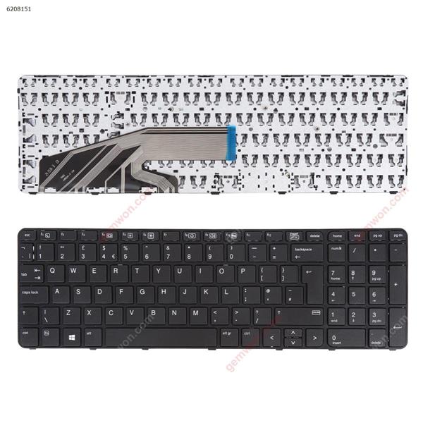 HP ProBook 450 G3 455 G3 470 G3 BLACK FRAME BLACK UK N/A Laptop Keyboard (OEM-B)