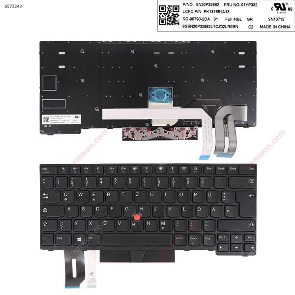 LENOVO T490  BLACK FRAME BLACK  ( with point stick，win8 ) GR SN20P32882 PK131661A13 Laptop Keyboard (Original)