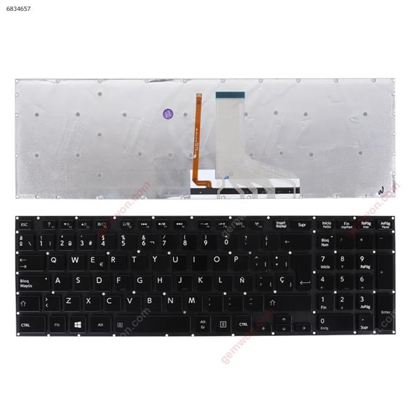 TOSHIBA  Satellite  P50-A  P50T-A  P55-A  P55T-A  BLACK (Blacklit , Without  FRAME ,With  Foil) SP V138126DK1            6037B0108017 Laptop Keyboard (OEM-A)