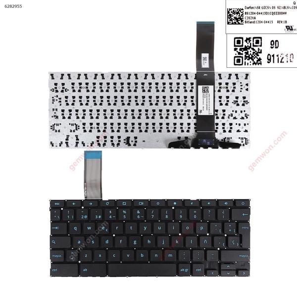 ASUS Chromebook C202 C202S C202SA C202SA-YS01 C202SA-YS02 BLACK (WIN 8) SP NSK-UZCSN OS  9Z.NBLSN.COS  851204-04415D1CQ03300HV C202XA Laptop Keyboard (OEM-A)