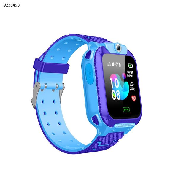 Phone watch children's watch smart LBS positioning watch 5th generation new product multi-language Q12B blue Smart Wear Q12B