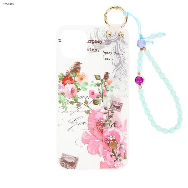 Suitable for iPhone 11 Pro Max mobile phone shell flower wristband soft rubber lanyard 344 Case IPHONE 11 PRO MAX
