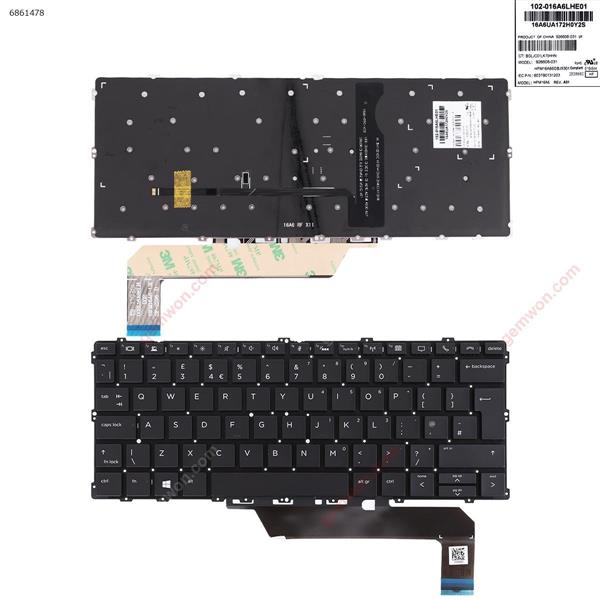 HP EliteBook 1030 G2 x360 BLACK （With Backlit Board，Win8） UK 911747 031 HPM16A66GBJH43 P/N 6E+P6R01.H0U Laptop Keyboard (OEM-B)