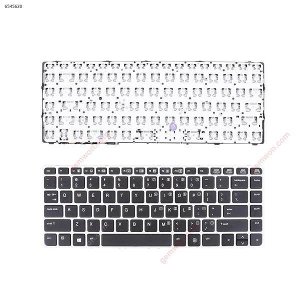 HP EliteBook Folio 9470m SILVER FRAME BLACK WIN8（Without Point stick,OEM） US HC03-C Laptop Keyboard (OEM-B)