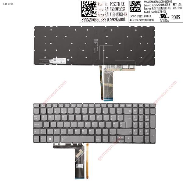 Lenovo IdeaPad 320-15ABR 320-15IAP 320-15AST 320-15IKB 320-15ISK GRAY  Backlit win8 UK V161420BK1 Laptop Keyboard (Original)