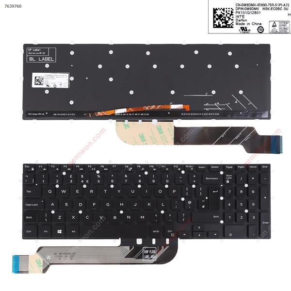 Dell DELL Inspiron Gaming 15-7566 BLACK(Backlit,Win8)  UK 0M9DMK PK131Q12B01 Laptop Keyboard (OEM-B)