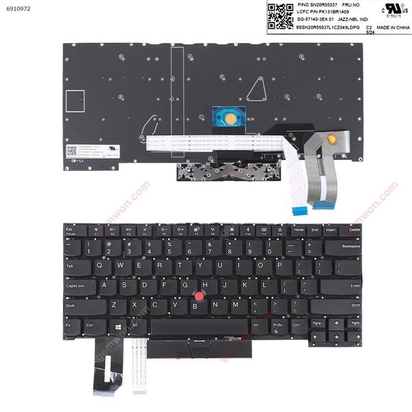 Lenovo T490S  L490 E490  Black ( with point stick win8 )OEM US SN20R55037  PK131BR1A09 Laptop Keyboard (OEM-A)